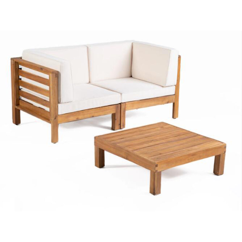 ENSEMBLE DE Sièges 3 pièces avec table basse, beige