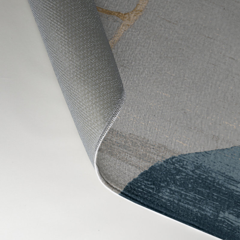 Watercolor Gray Indoor and Outdoor Area Rug, Rectangle 9' x 12'