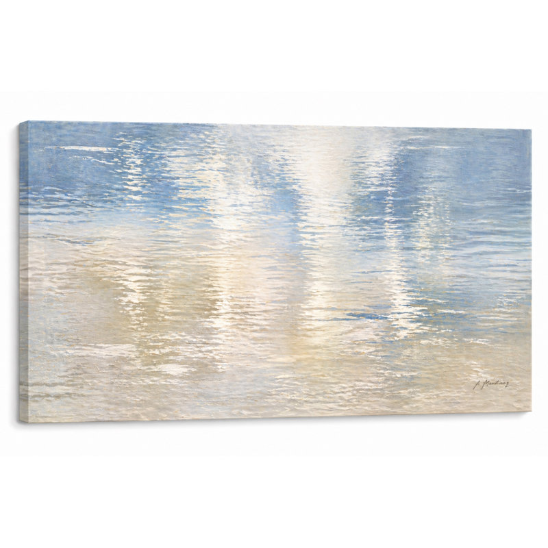 «Blue Reflection», art mural sur toile tendue, H 24 po x l 48 po x P 1,5 po