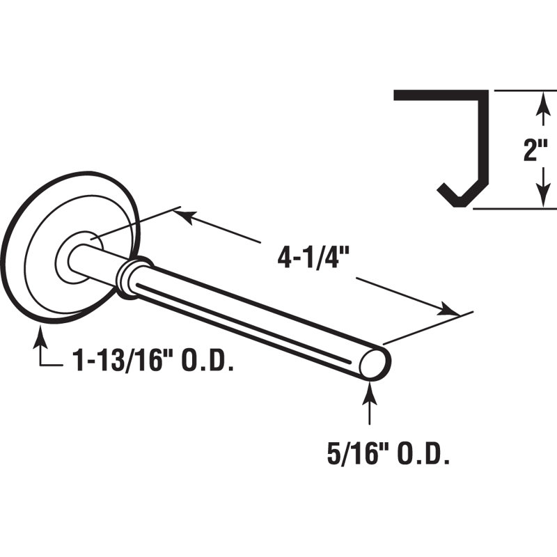 Rouleau de porte en acier 1-13 / 16 de diamètre Prime-Line