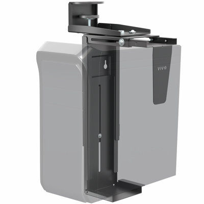 VIVO Black Clamp-on PC Mount, Computer Case Holder with 135 Swivel