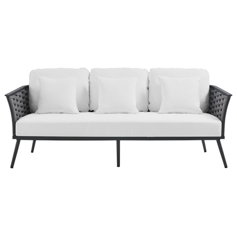 Canapé d'extérieur en aluminium Modway Stance, Blanc, gris