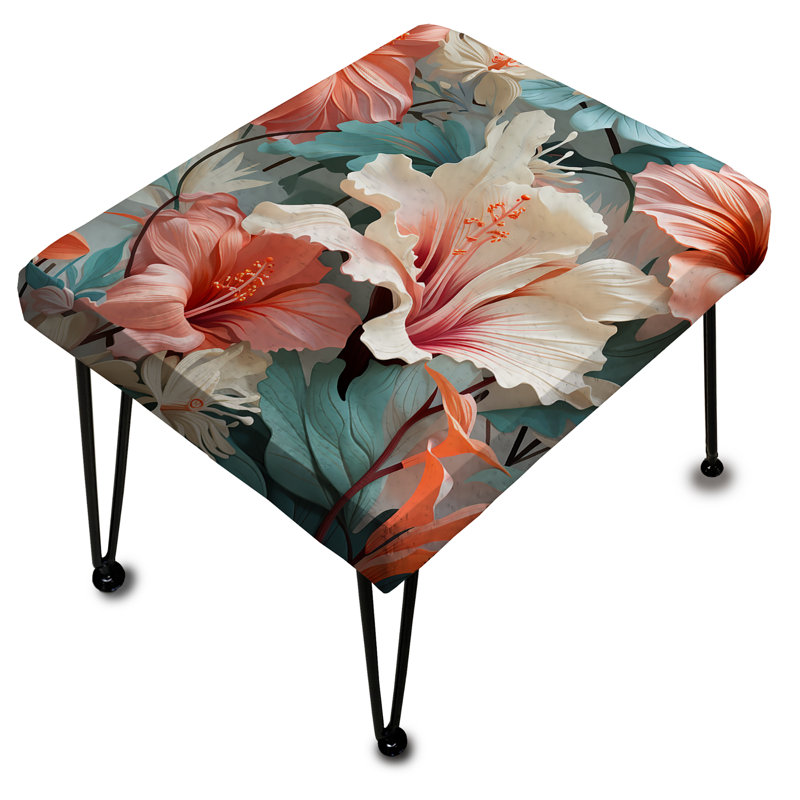 Paradise Mirage - motif tropical - repose-pieds rectangulaire tropical