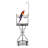 72'' extended metal bird playstand with wheels, Open&Movable Playstand for floor
