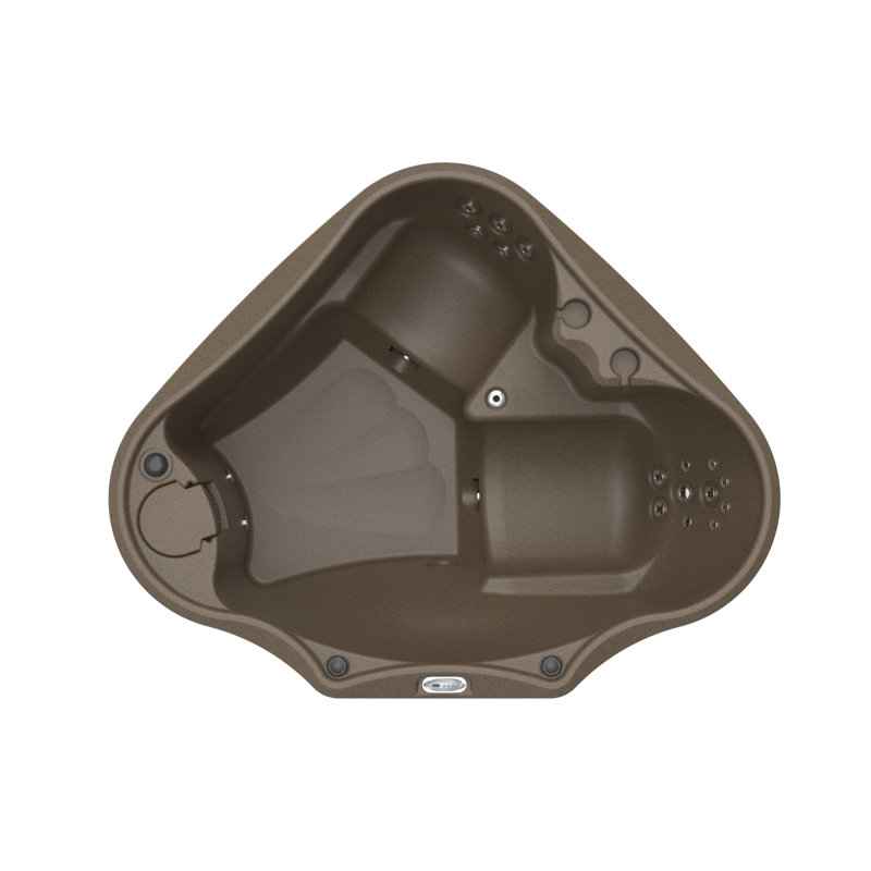 AquaRest Discover AR300 Standard 2-Person 20-Jet Oval Plug & Play Hot Tub with LED Waterfall and Friction Heating, Brownstone