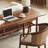 High-quality Walnut Solid Wood Writing Desk-1010078629