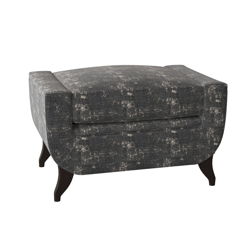 Armstrong Ottoman, American Walnut, Margaret Lagoon
