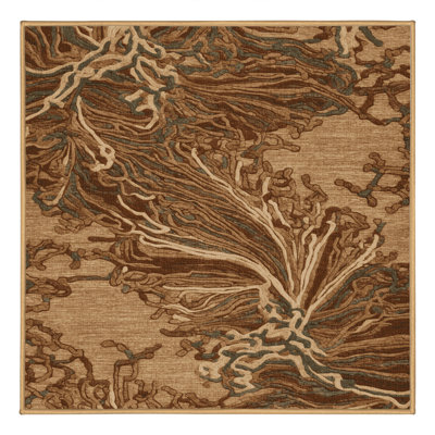 Tapis brun lavable à la machine