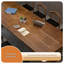 Tables de conférence simples en bois massif brun foncé-661763927