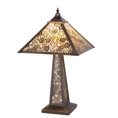 13" Square Lotus Leaf Table Lamp