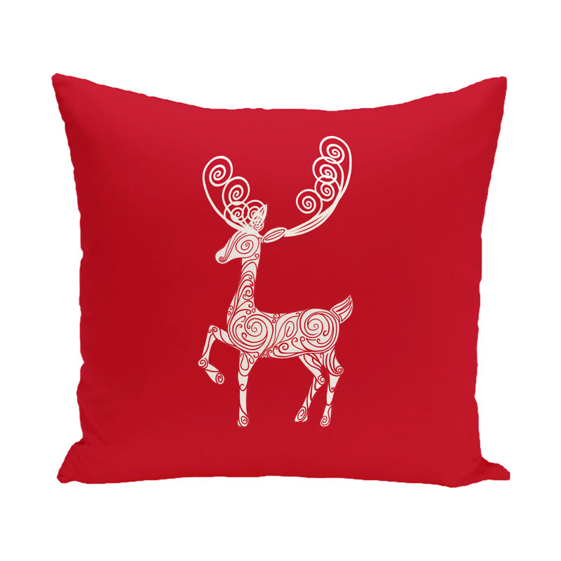Reversible Throw Pillow, 26" x 26", Red