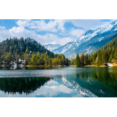 Tranquil Lake, Austria, Europe by Elena-studio - Wrapped Canvas Print