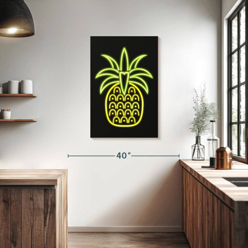Yarlin Neon Pineapple, 36" H x 24" W