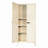 71'' 2 Shapely Door Cabinet With Lock, Metal Storage Cabinet with Doors and Adjustable Shelves, for Kitchen, Bedroom, Living Room(Beige)