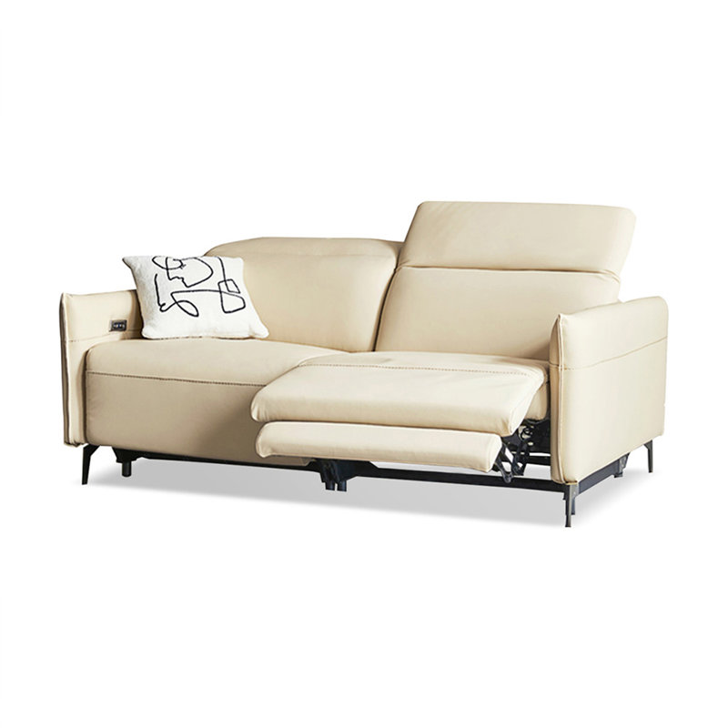 Causeuse-coussin modulaire 100% polyester crème
