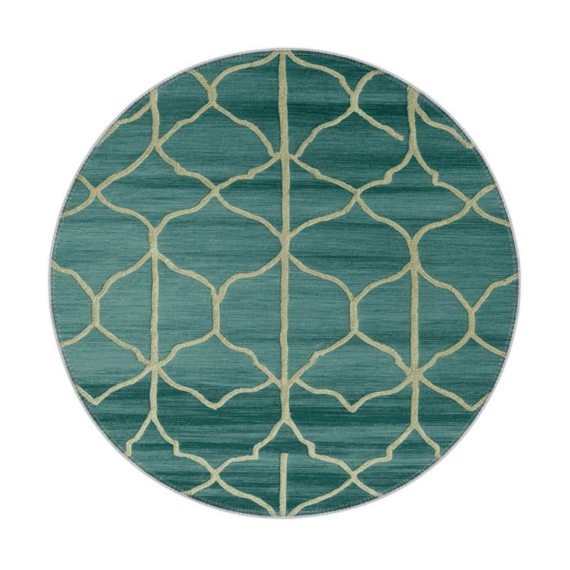 Tapis vert intérieur et extérieur Trellis, Rond 5 pi