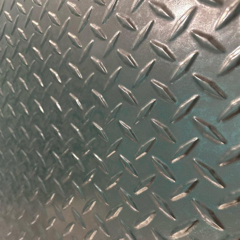 Plaque diamantée Viny MirroFlex x 8 pi Panneaux muraux 3D en PVC Glue Up 96 pieds carrés, Galvanisé