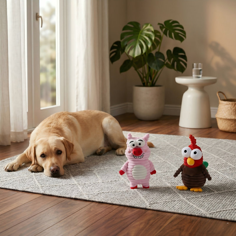 Paquet de 5 jouets pour chien Squeaky Stuffed Critter