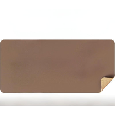 Double-Sided Desk Pad, 31.5"X15.7"Leather Desk Mat, Eco Cork Desk Pad Protector,Large Mouse Pad,Waterproof Desk Blotter For Office/Home(Coffee)
