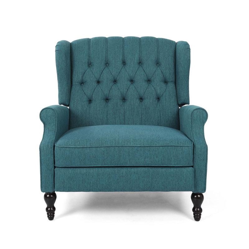 Mattice Upholstered Recliner, Teal