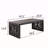 47.2" Solid Black Carved Wood Coffee Table