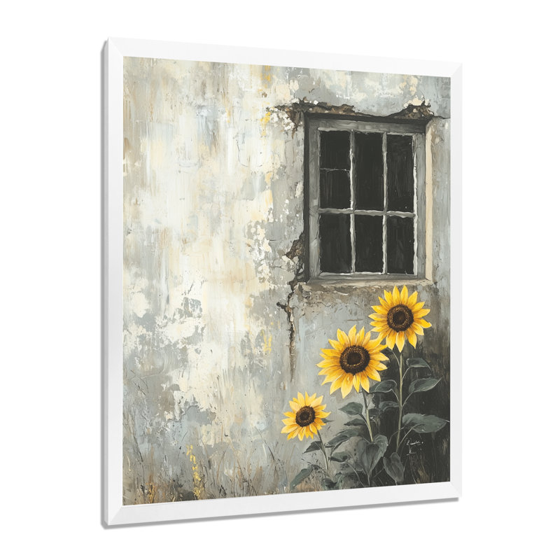 Dodwell - Floral Canvas Wall Art, H 40 po x l 30 po, Reproduction encadrée d'une seule photo, Blanc