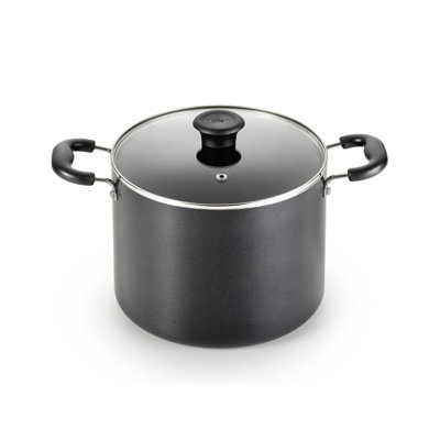 T-fal Essentials Nonstick Stockpot, 8 Quart, Black