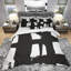 Ensemble de housse de couette moderne en microfibre noire et moderne-38758888