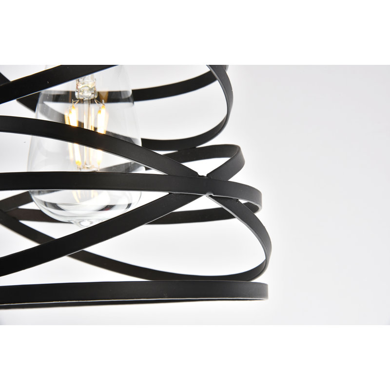 Luminaire suspendu cônique unique 1 lumière Reinke, H 9,2 po x l 7,5 po x P 7,5 po