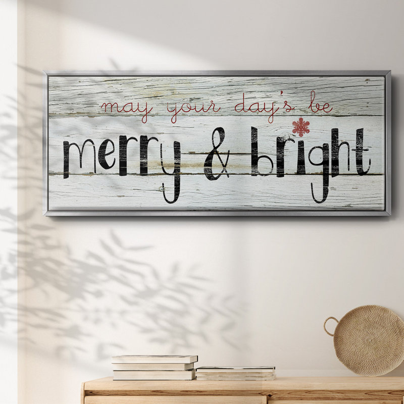 Merry & Bright - toile encadrée, H 20 po x l 50 po