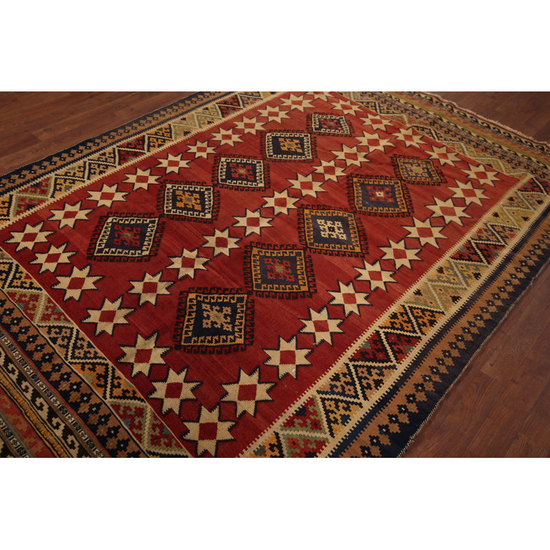 Tapis kilim à teinture végétale 6 x 8