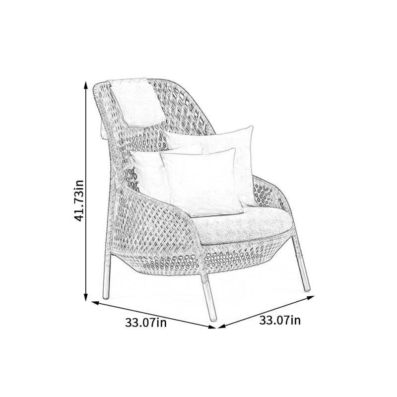 Chaise d'extérieur imperméable et imperméable, Gris foncé / Gris, Gris foncé