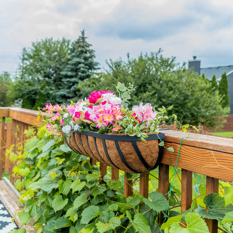 Balconnière en métal Kartz, H 7 po x l 36 po x P 8 po