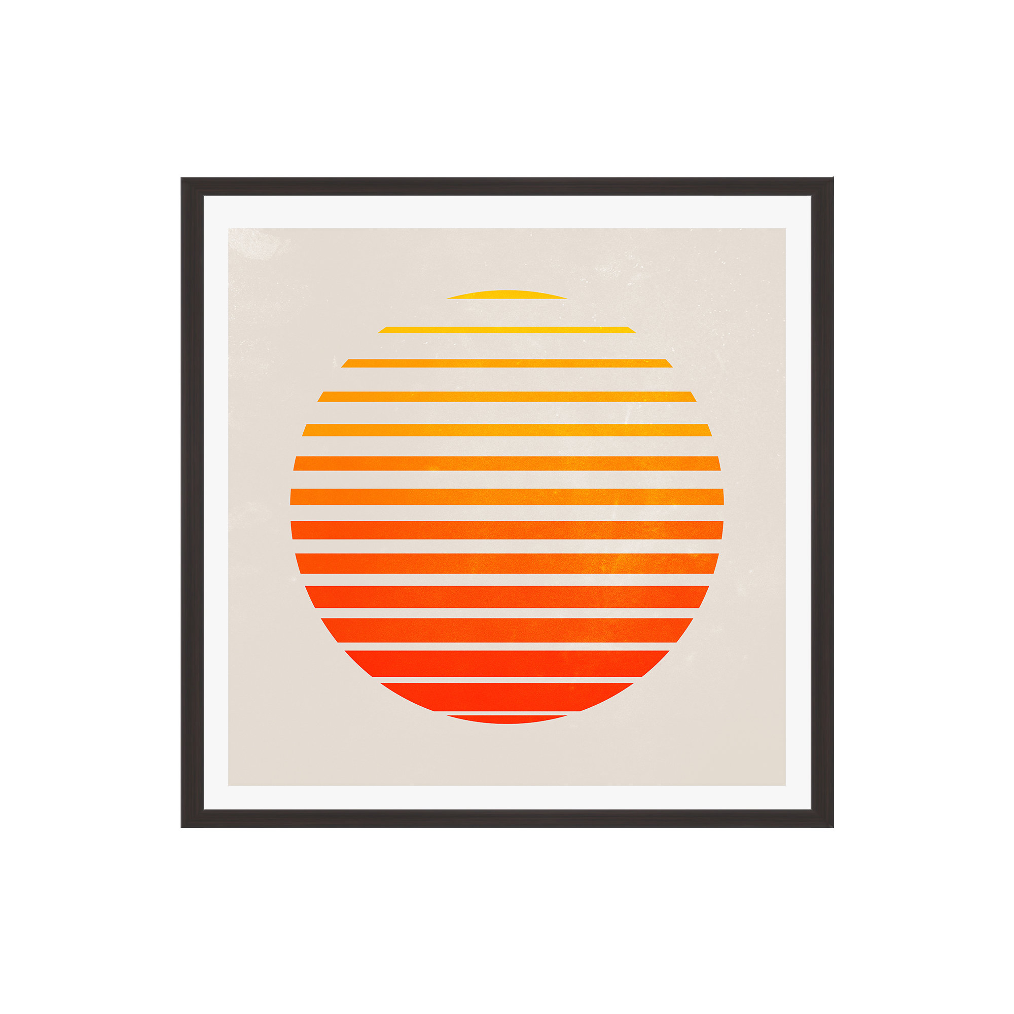 Springs 3 Rising Sun Edit by Ayeyokp, No, Espresso Floater Framed, 20" H x 20" W x 2" D