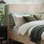 Rozy Luxury Fabric Upholstered Bed Frame - Crisp Minimalist Design Eco Fabric-1149119995-1149119996