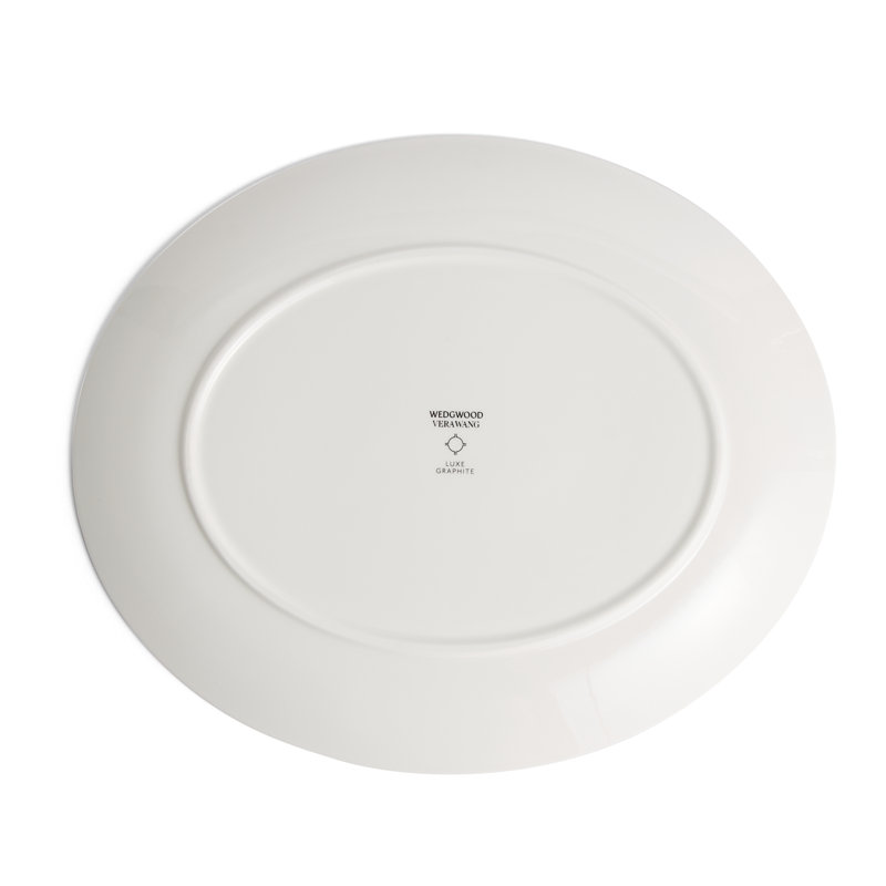 Vera Wang Luxe Graphite 13in Oval Platter