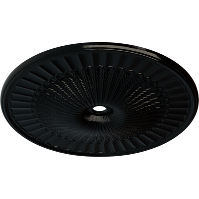 Endurathane Milton Ceiling Medallion, 54 1/4"OD x 2 7/8"P Hand-Painted Brushed Mahogany Finish