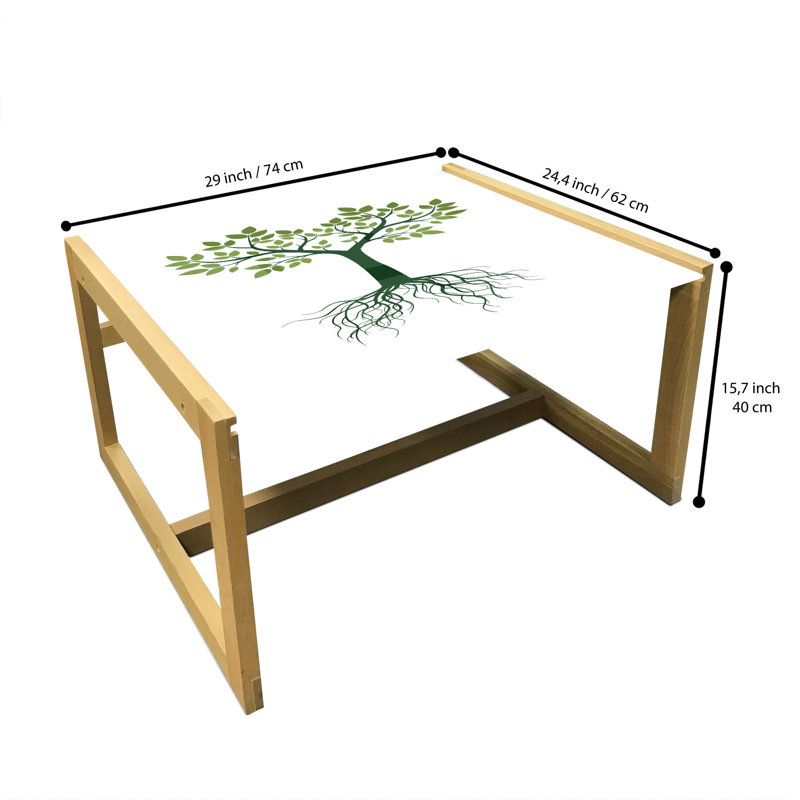 Jabare Trestle Coffee Table, 40cm H x 74cm W x 62cm D