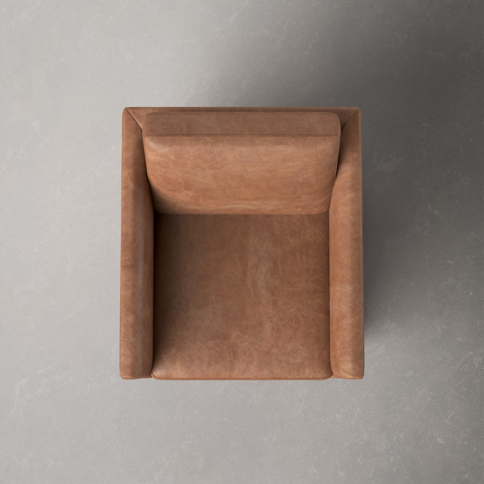 Oliver 27" Wide Armchair, Brown Genuine Leather