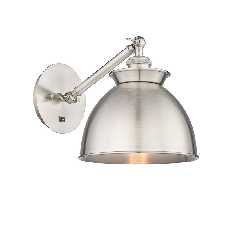 Shauna Armed Sconce, Incandescent, Brushed Satin Nickel, Brushed Satin Nickel