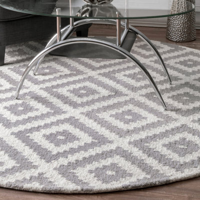 Geometric Wool Hand Woven Area Rug