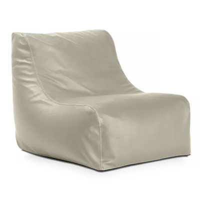 Mineral Gray Marine Vinyl Boat & Yacht Bean Bag Chair, UV Resistant Nautolex Marine Upholstery with Tie-Down Loops, Ripstop Base & Moisture-Resistant Liner