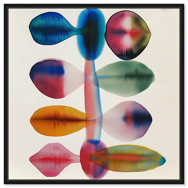 «Colourful Colourful», reproduction d'art sur toile par Art Remedy, H 13 po x l 13 po, Cadre flottant noir