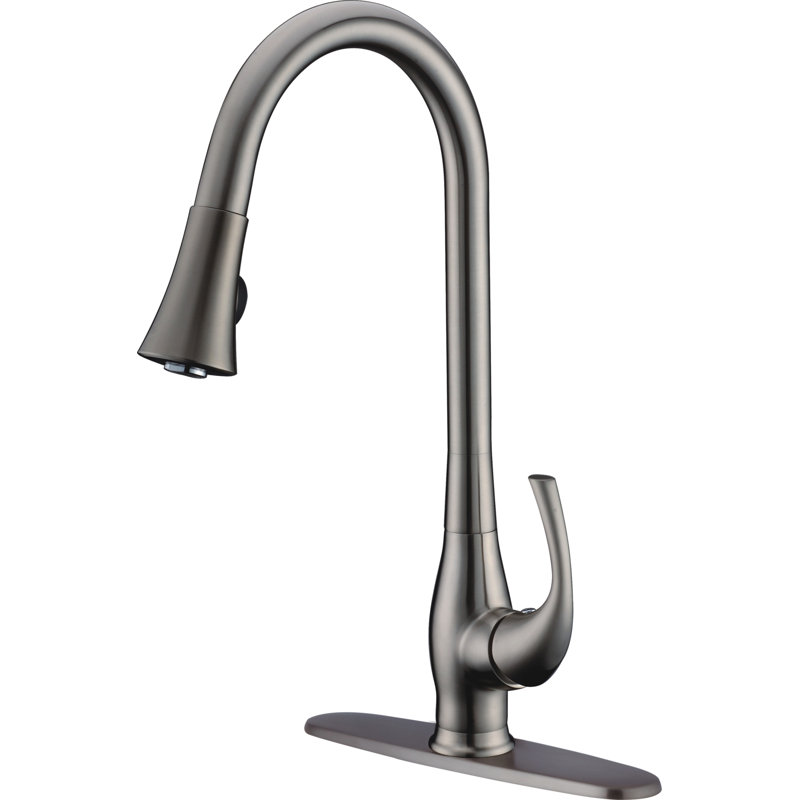 CMI Grand Pull Down Kitchen Faucet, Polished Chrome
