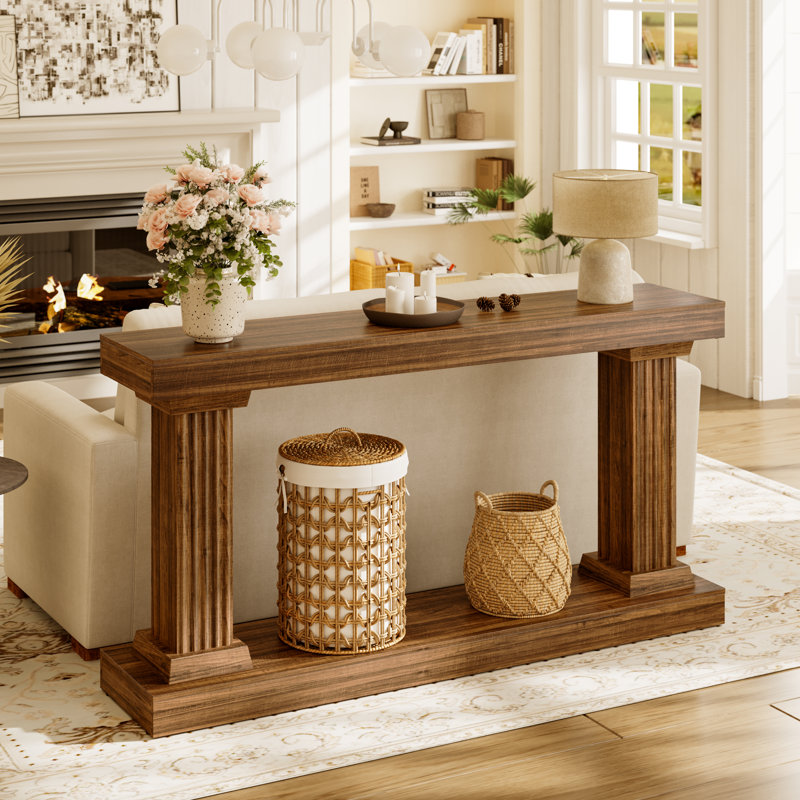  Table console 63 po, Rouge