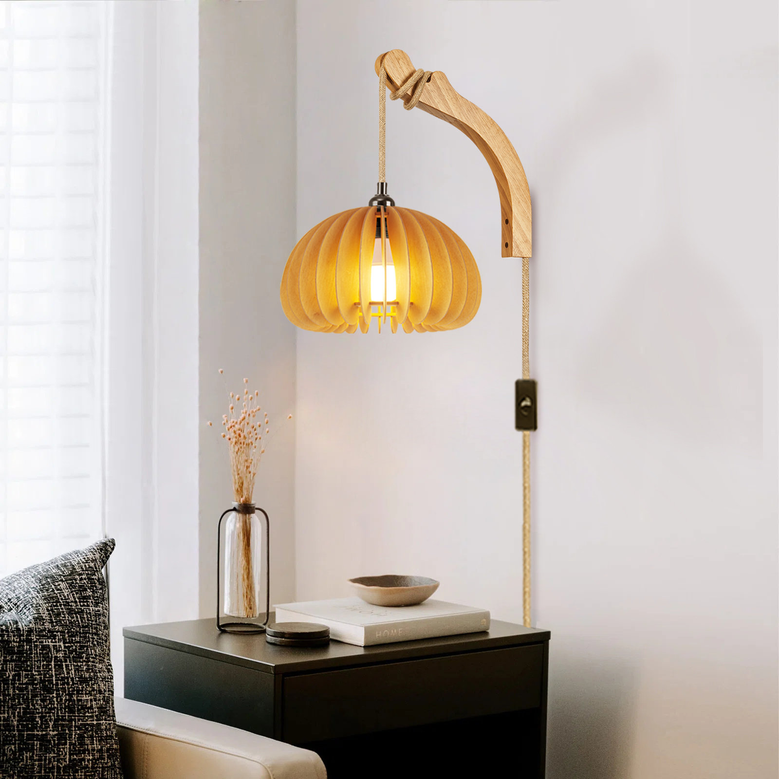 Modern Vintage Steampunk Plug In Cord LED Wall Lamp | HANTEK.LIGHTING