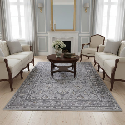 Tapis de couloir oriental ivoire / gris MARFI Collection