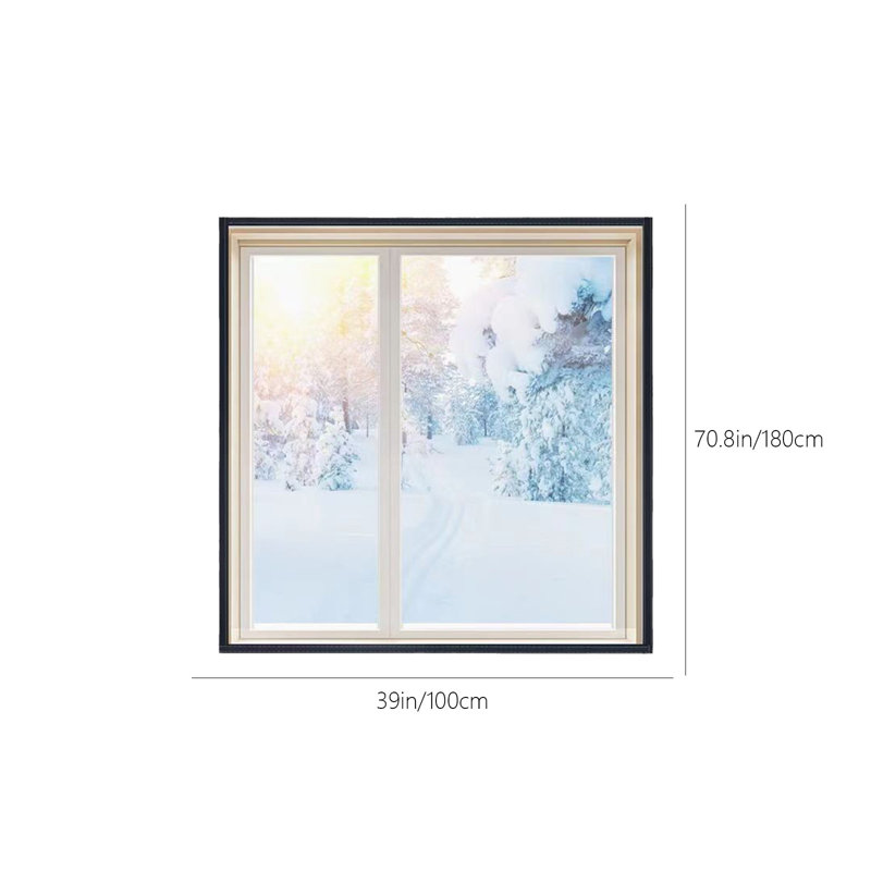 Hiver, fenêtre, coupe-vent, pare-étincelles, transparent, froid, film chaud, coupe-vent, coupe-vent et rideaux, C