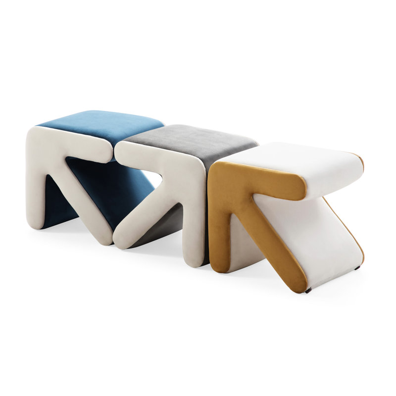 Creative ' Living Room Stool - Grey Velvet Shoe Bench, Footrest, Stool, Bedroom Modern Balcony Footrest , Bedroom,, Gray