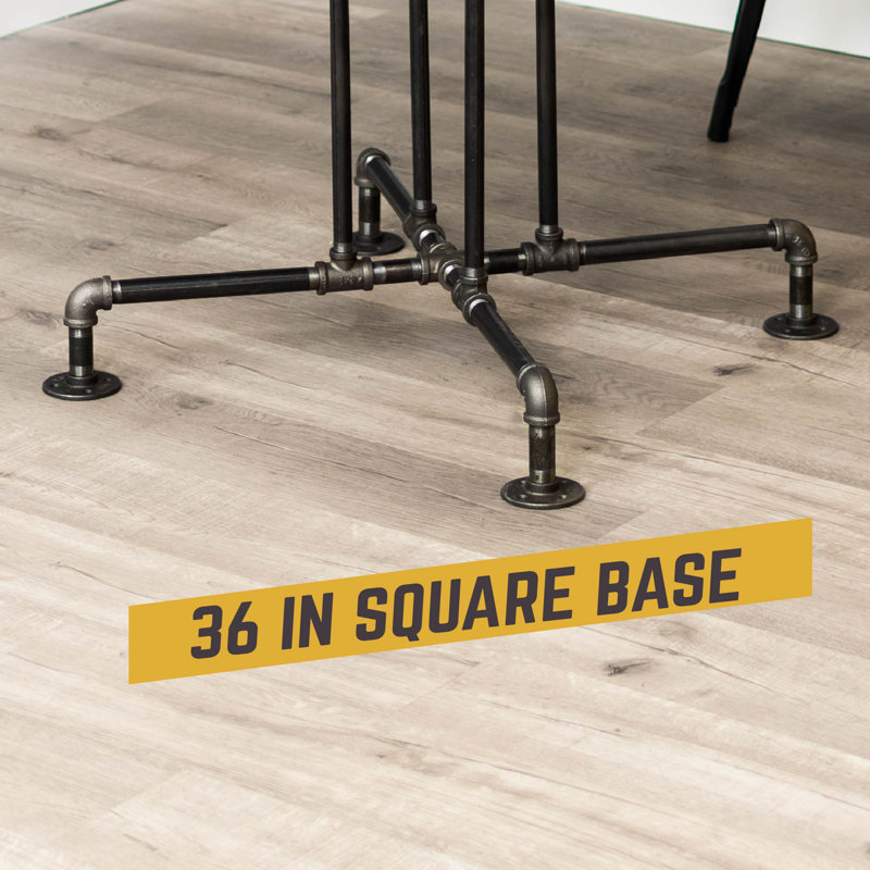 Ensemble de table de cuisine robuste en acier noir